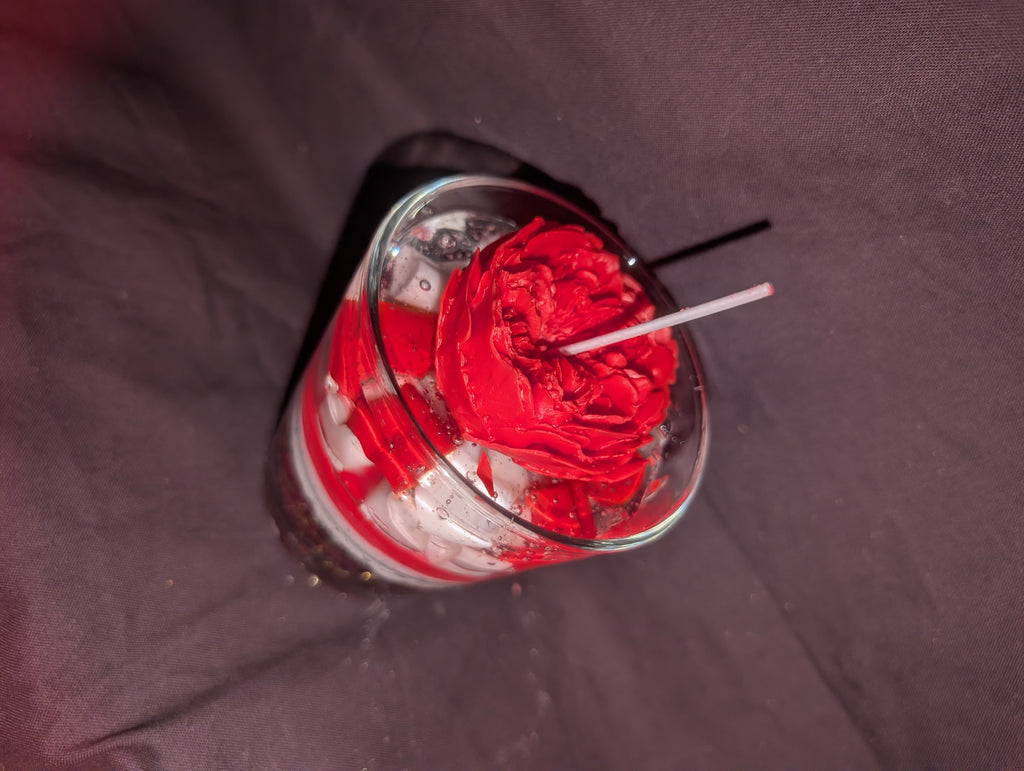 Mohnblüten-Kerze im Glas