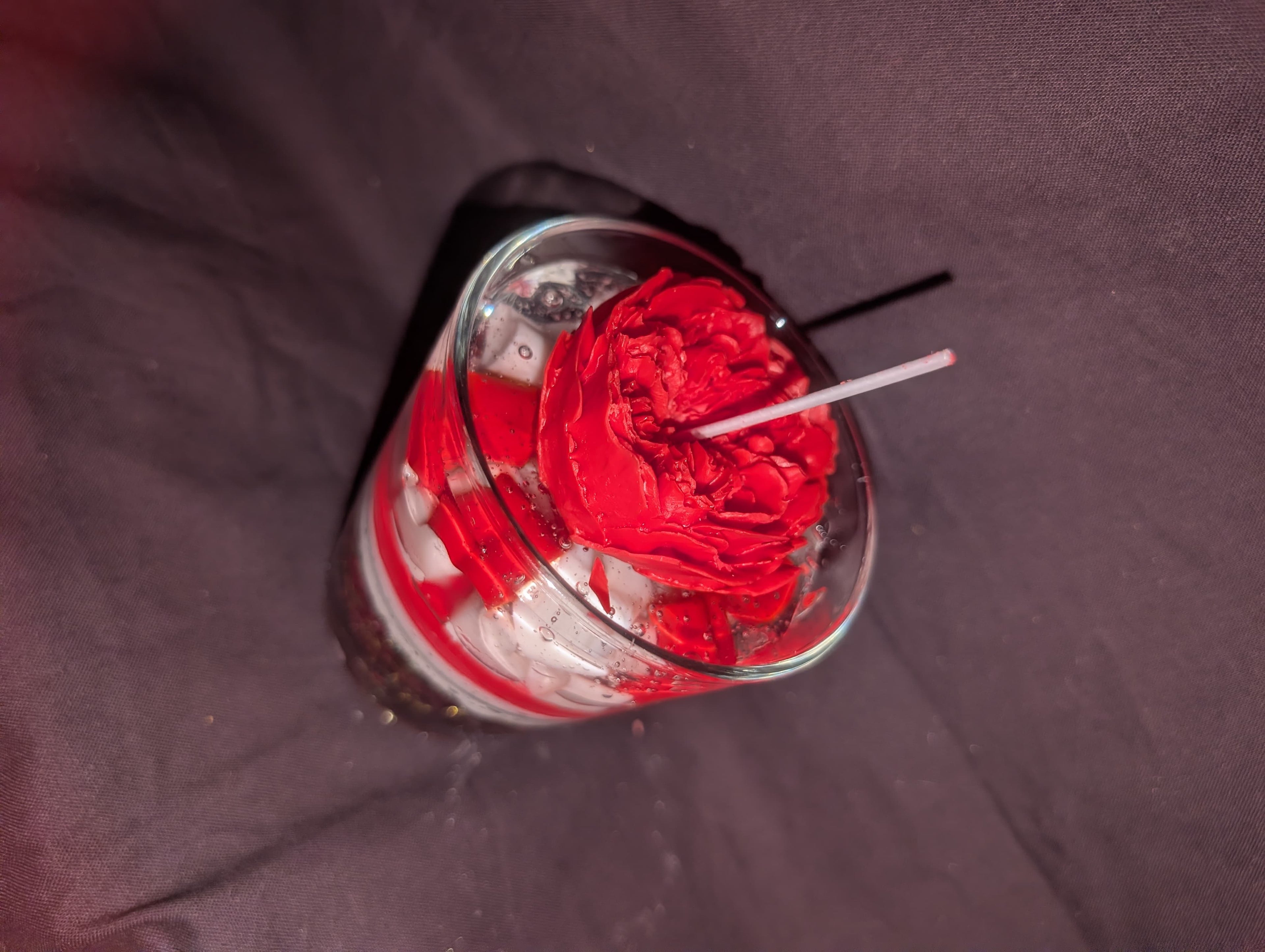 Mohnblüten-Kerze im Glas
