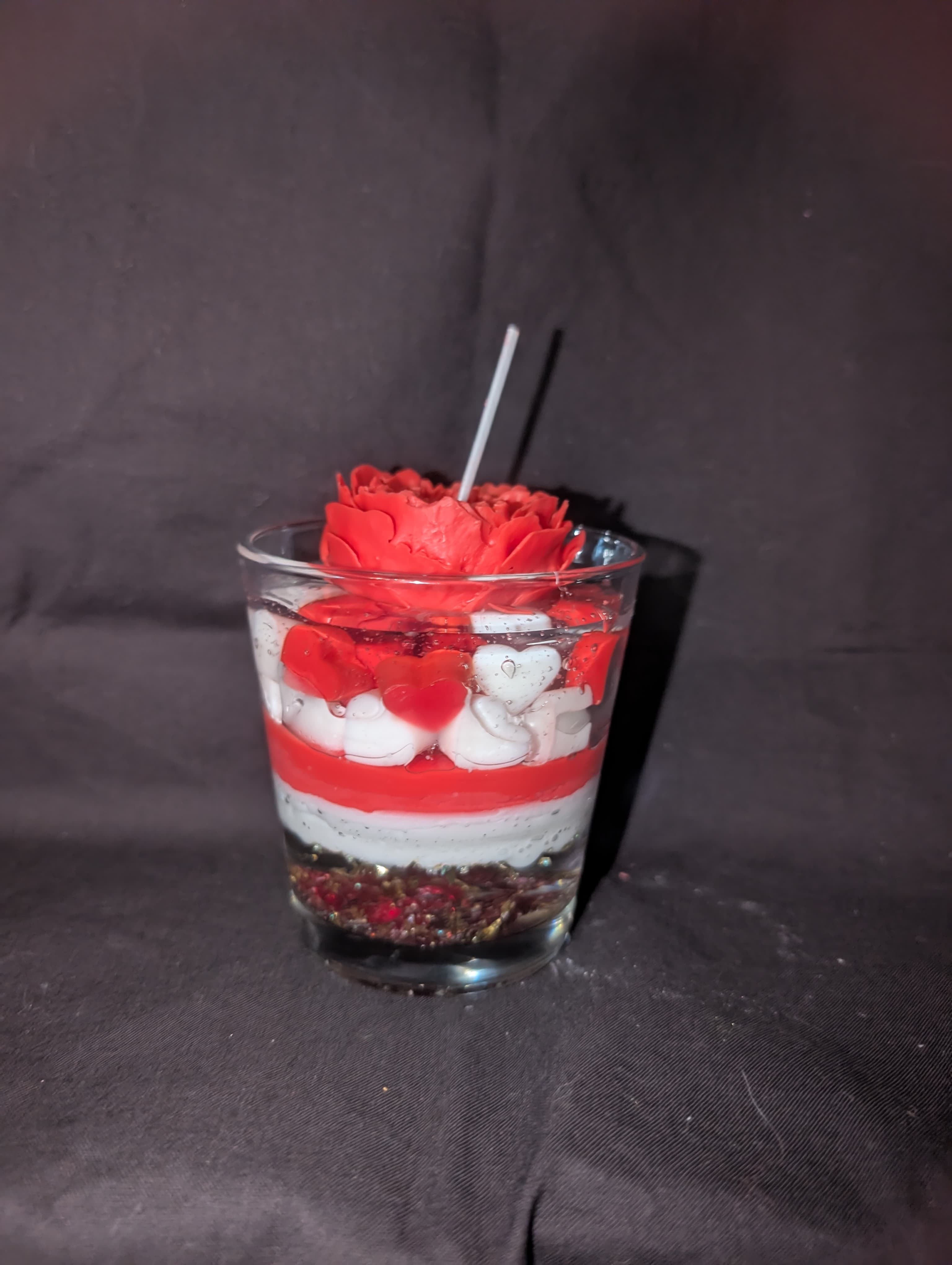Mohnblüten-Kerze im Glas